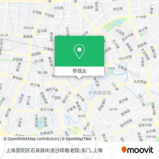 上海普陀区石泉路街道沙田敬老院-东门地图