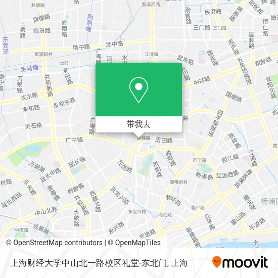 上海财经大学中山北一路校区礼堂-东北门地图