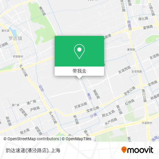 韵达速递(潘泾路店)地图