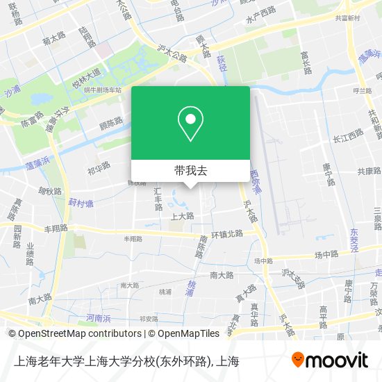 上海老年大学上海大学分校(东外环路)地图