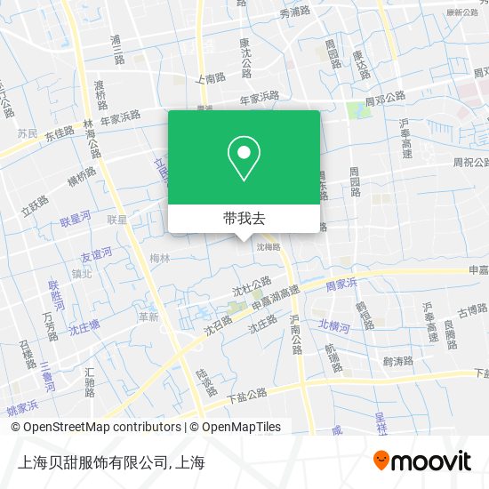 上海贝甜服饰有限公司地图