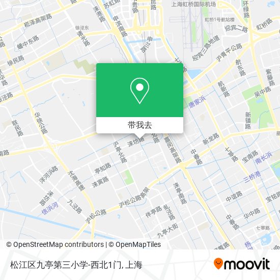 松江区九亭第三小学-西北1门地图