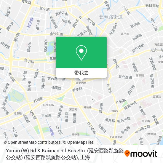 Yan'an (W) Rd & Kaixuan Rd Bus Stn. (延安西路凯旋路公交站) (延安西路凯旋路公交站)地图