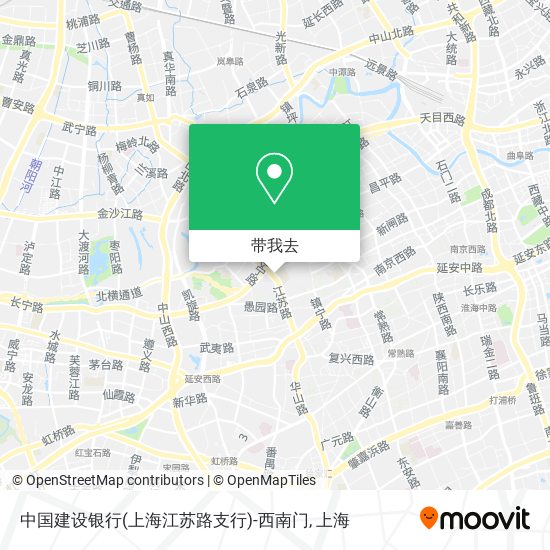 中国建设银行(上海江苏路支行)-西南门地图