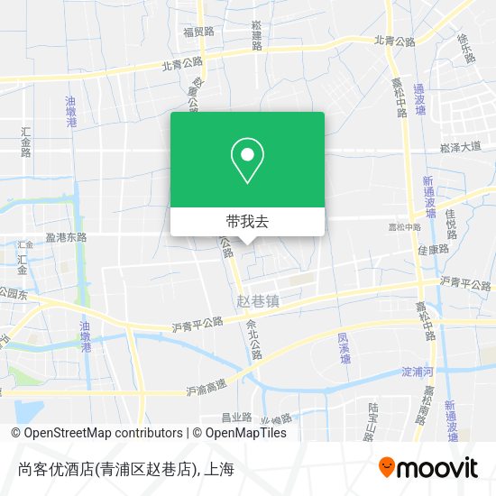 尚客优酒店(青浦区赵巷店)地图
