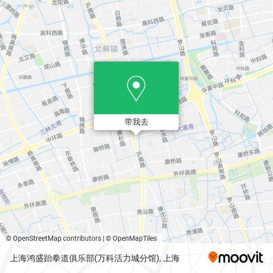 上海鸿盛跆拳道俱乐部(万科活力城分馆)地图