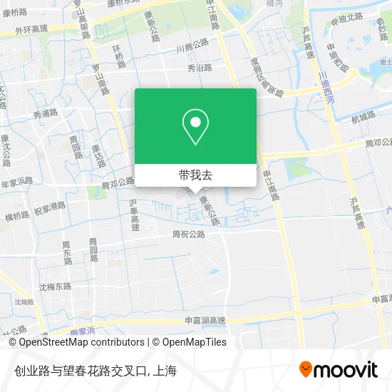 创业路与望春花路交叉口地图