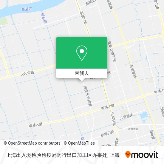 上海出入境检验检疫局闵行出口加工区办事处地图