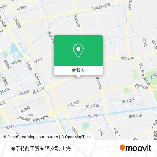 上海于特龄工贸有限公司地图