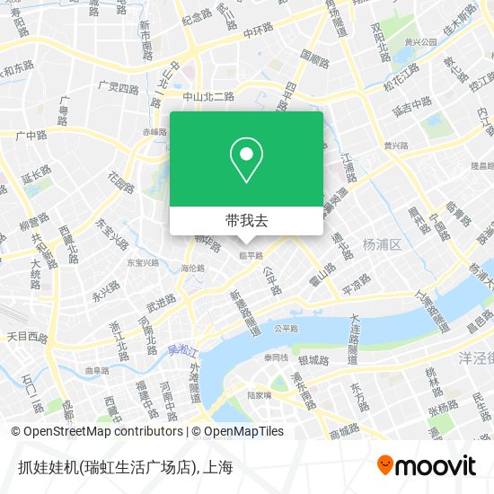 抓娃娃机(瑞虹生活广场店)地图