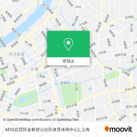 AED(自贸区金桥碧云社区体育休闲中心)地图