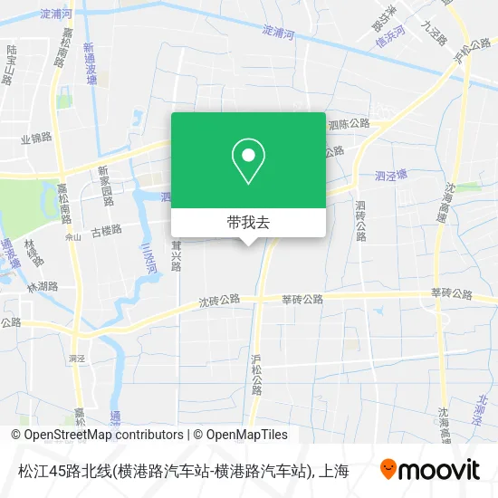 松江45路北线(横港路汽车站-横港路汽车站)地图