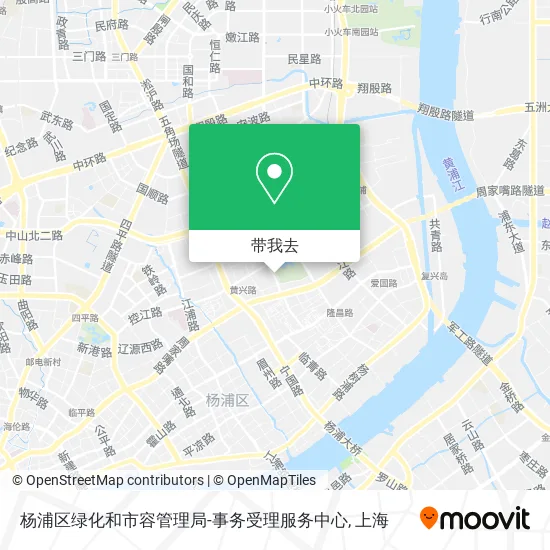 杨浦区绿化和市容管理局-事务受理服务中心地图