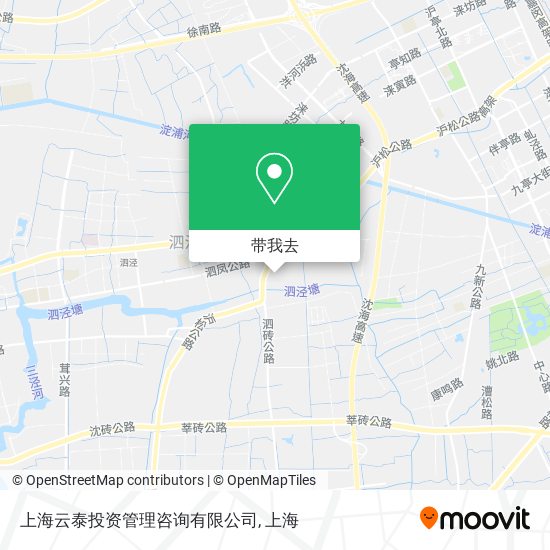 上海云泰投资管理咨询有限公司地图