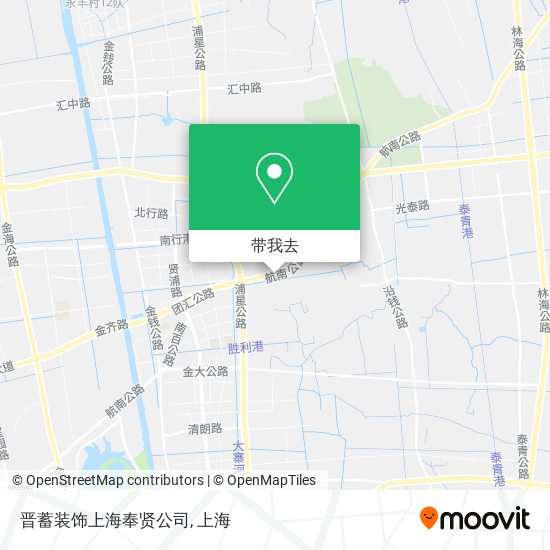 晋蓄装饰上海奉贤公司地图