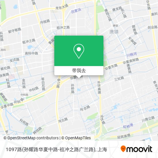 1097路(孙耀路华夏中路-祖冲之路广兰路)地图