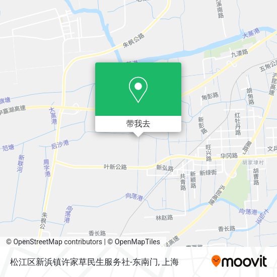 松江区新浜镇许家草民生服务社-东南门地图