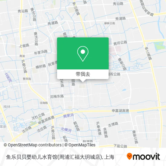 鱼乐贝贝婴幼儿水育馆(周浦汇福大玥城店)地图