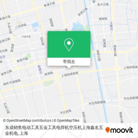 东成销售电动工具五金工具电焊机空压机上海鑫名五金机电地图