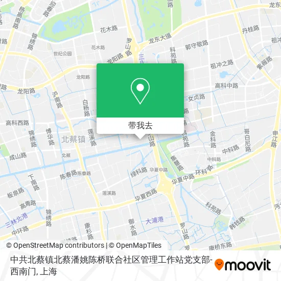 中共北蔡镇北蔡潘姚陈桥联合社区管理工作站党支部-西南门地图
