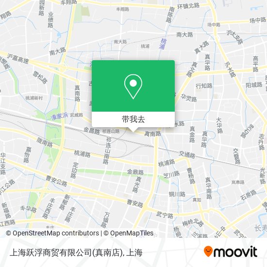 上海跃浮商贸有限公司(真南店)地图