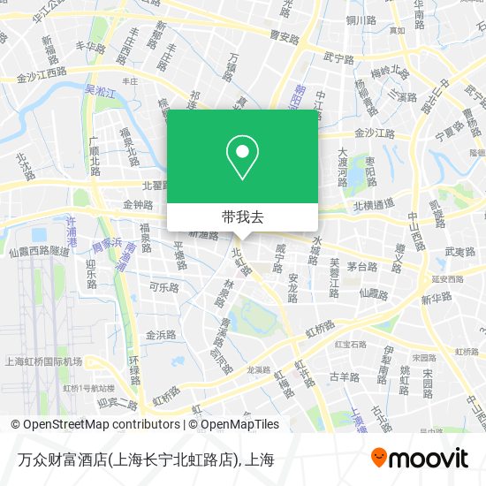 万众财富酒店(上海长宁北虹路店)地图