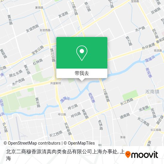 北京二商穆香源清真肉类食品有限公司上海办事处地图