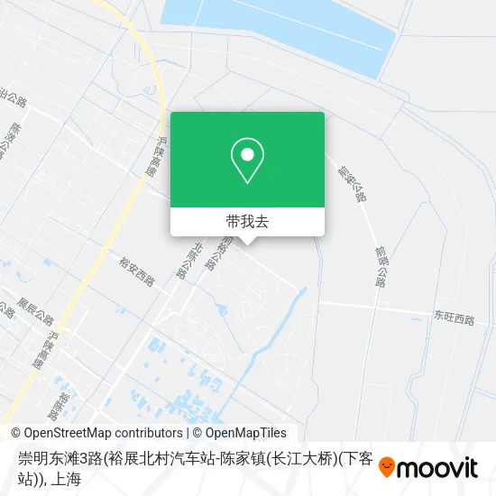 崇明东滩3路(裕展北村汽车站-陈家镇(长江大桥)(下客站))地图