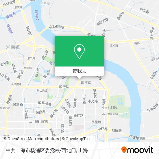 中共上海市杨浦区委党校-西北门地图
