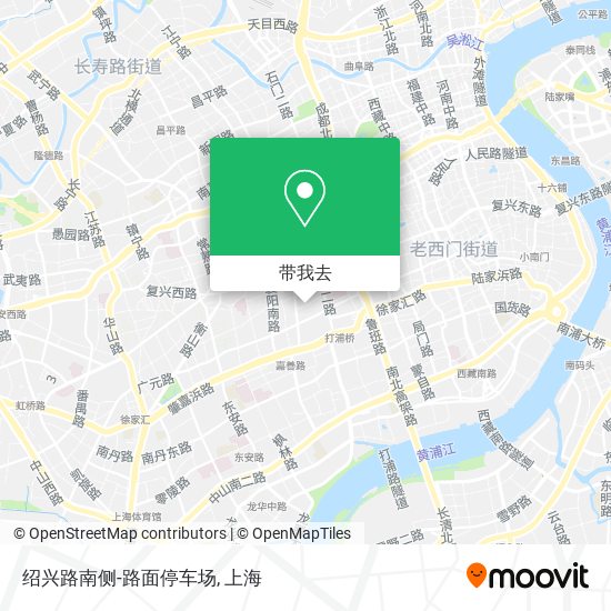 绍兴路南侧-路面停车场地图