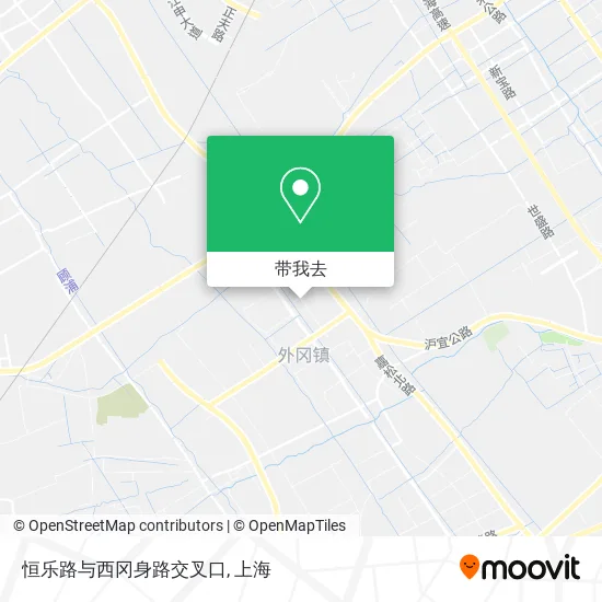恒乐路与西冈身路交叉口地图