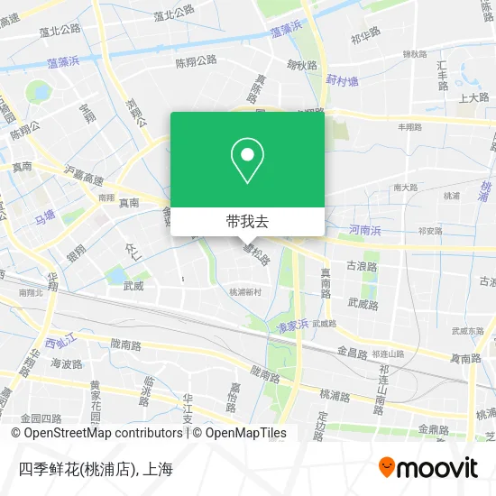 四季鲜花(桃浦店)地图