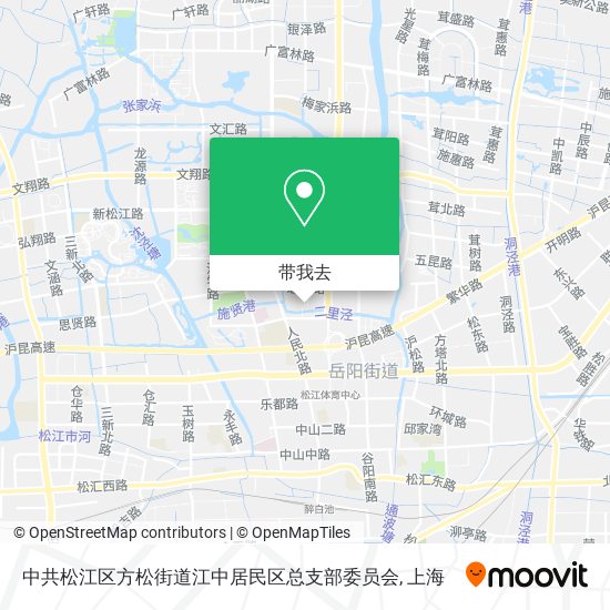中共松江区方松街道江中居民区总支部委员会地图