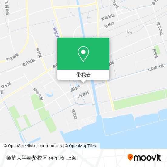 师范大学奉贤校区-停车场地图