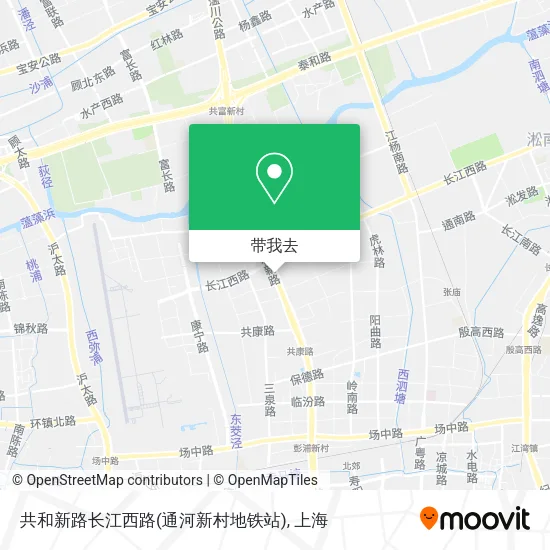 共和新路长江西路(通河新村地铁站)地图