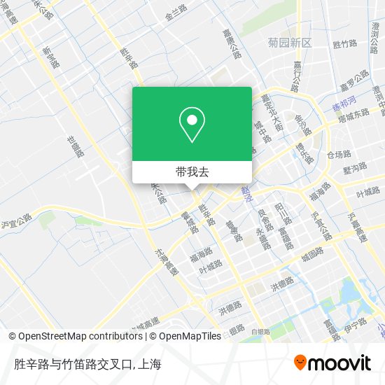 胜辛路与竹笛路交叉口地图