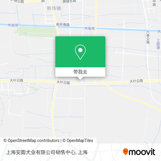 上海安圆犬业有限公司销售中心地图
