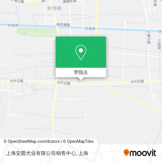 上海安圆犬业有限公司销售中心地图