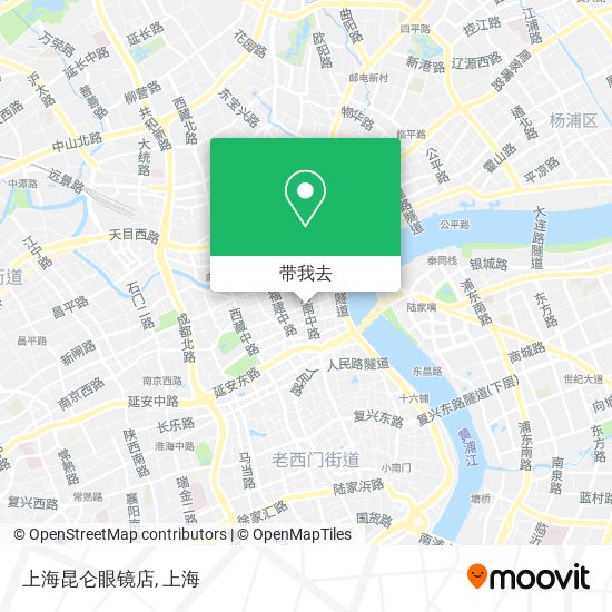 上海昆仑眼镜店地图