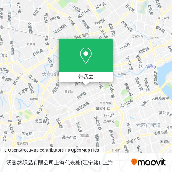 沃盈纺织品有限公司上海代表处(江宁路)地图