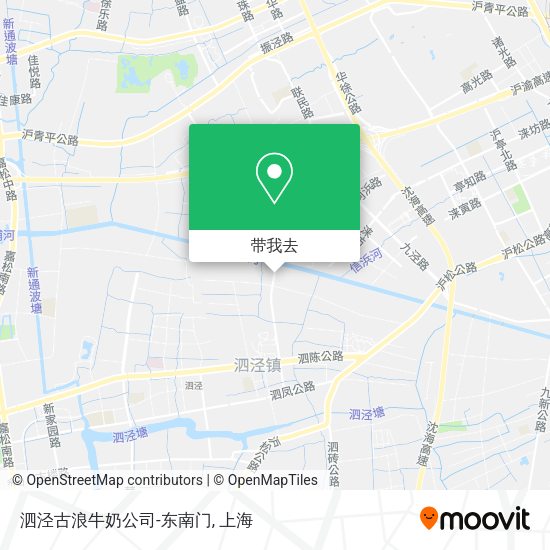 泗泾古浪牛奶公司-东南门地图