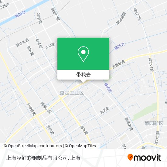 上海泾虹彩钢制品有限公司地图