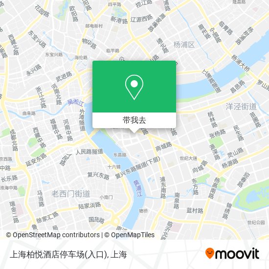 上海柏悦酒店停车场(入口)地图