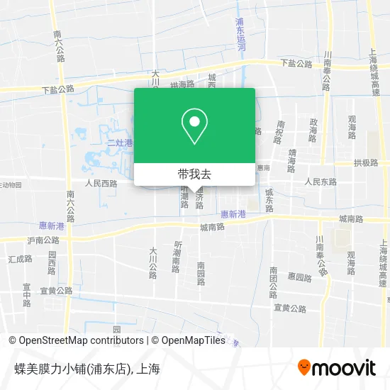 蝶美膜力小铺(浦东店)地图