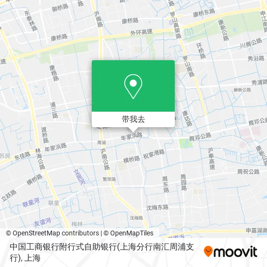 中国工商银行附行式自助银行(上海分行南汇周浦支行)地图