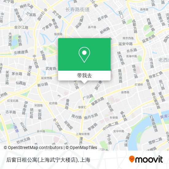 后窗日租公寓(上海武宁大楼店)地图