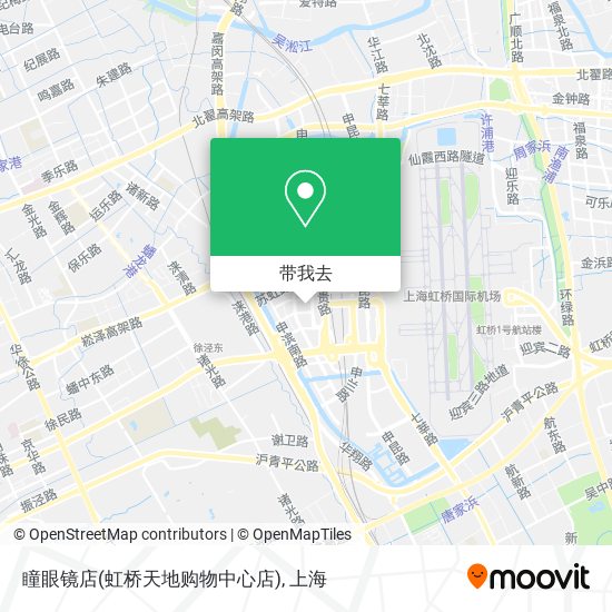 瞳眼镜店(虹桥天地购物中心店)地图