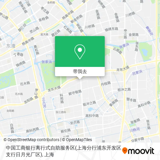 中国工商银行离行式自助服务区(上海分行浦东开发区支行日月光厂区)地图