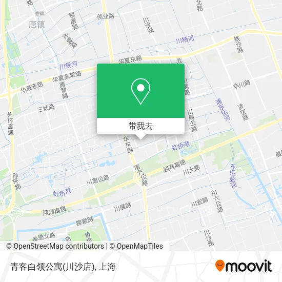 青客白领公寓(川沙店)地图