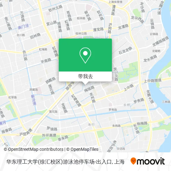华东理工大学(徐汇校区)游泳池停车场-出入口地图